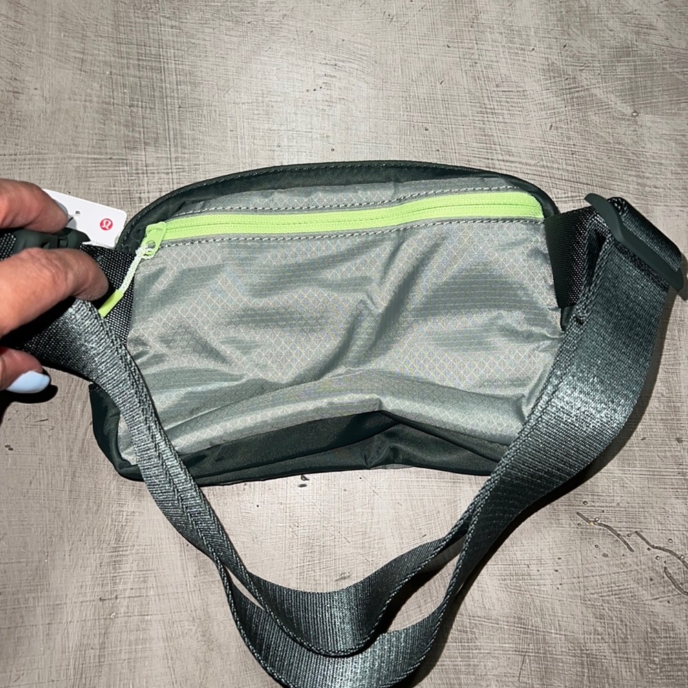 lululemon Olive Green and Light Lime Crossbody Belt Bag original hardware - Picture 6 of 10